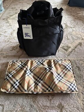 Burberry Rucksack Diaper Bag w/ Changing Mat